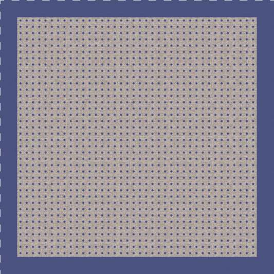 SansPlomb Fazzoletto da taschino, pochette con bordo in seta di alta qualità, stampata con un disegno pois - 100% Made in Italy