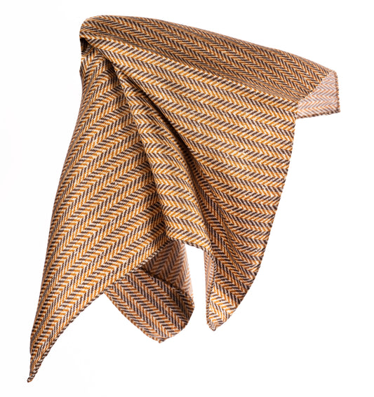 SansPlomb Fazzoletto da taschino, pochette in seta di alta qualità, stampata con un disegno chevron - 100% Made in Italy