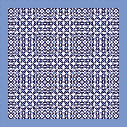 SansPlomb Fazzoletto da taschino, pochette con bordo in seta di alta qualità, stampata con un disegno piastrella di Caltagirone - 100% Made in Italy